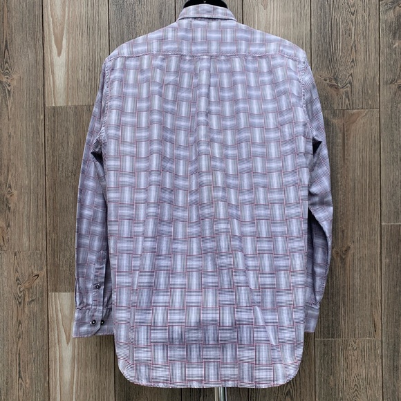SOLD! Tasso Elba Slim Fit Plaid button Down - Picture 5 of 8